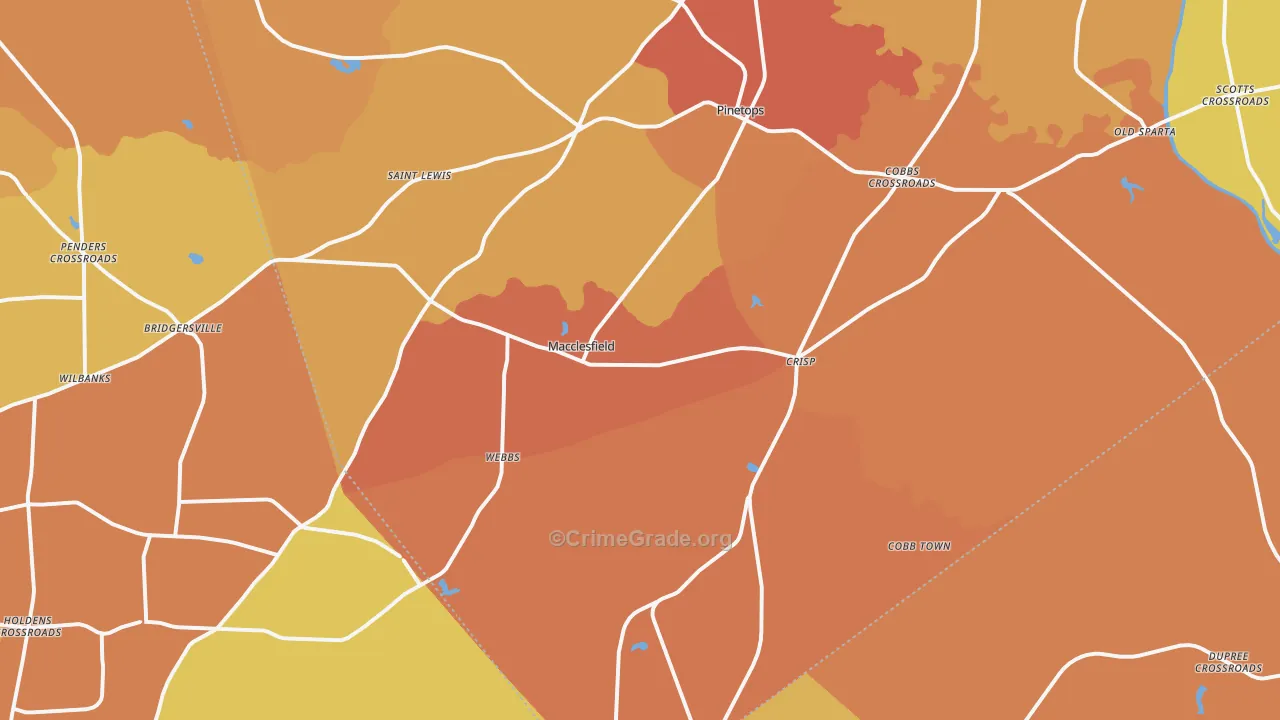 27852, NC Map of Vehicle Theft Rates
