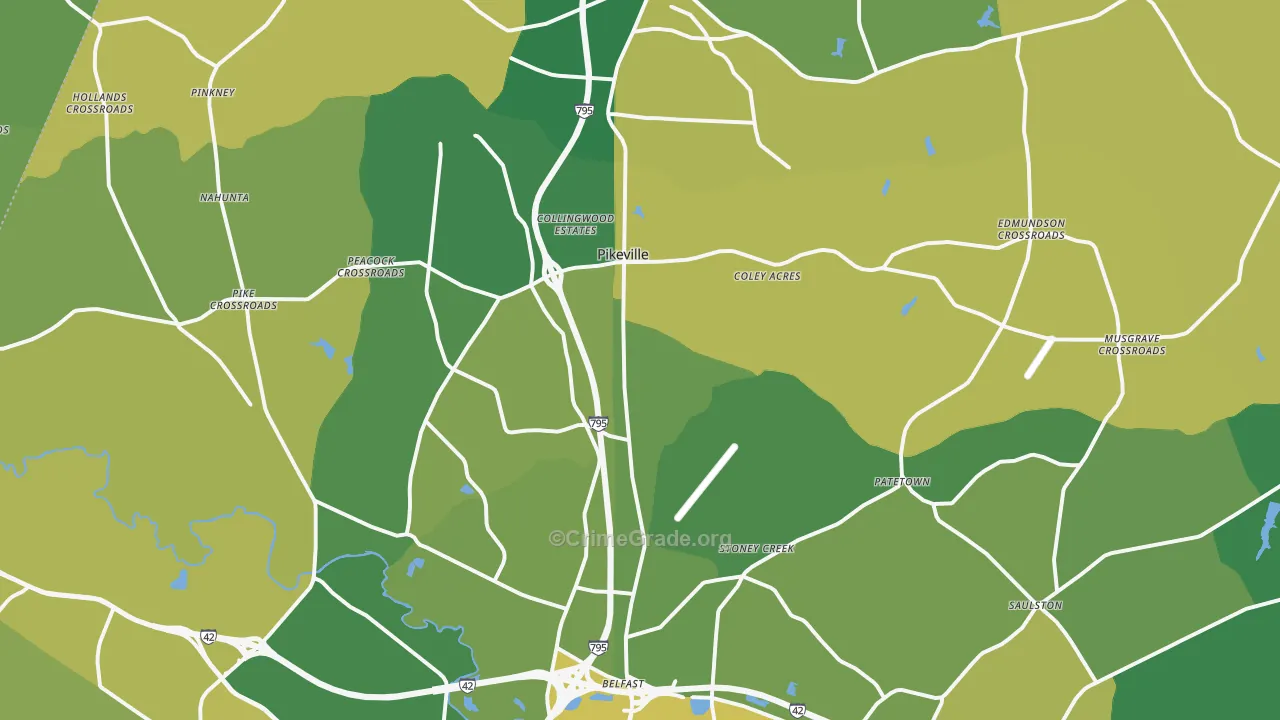 27863, NC Map of Vehicle Theft Rates