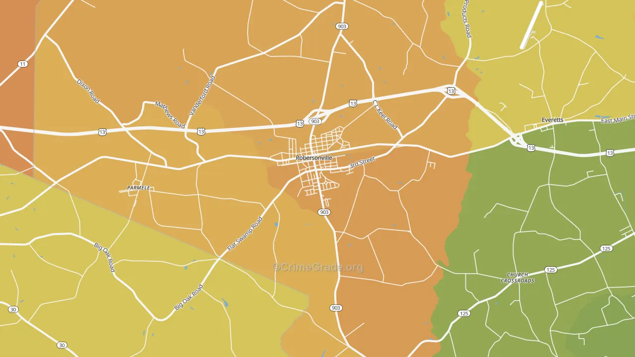 27871, NC Map of Vehicle Theft Rates
