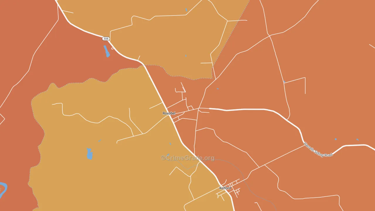 27872, NC Map of Vehicle Theft Rates