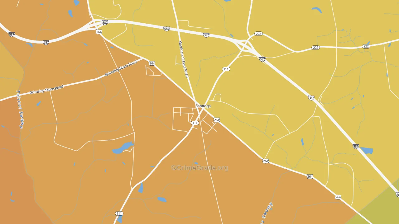 27873, NC Map of Vehicle Theft Rates