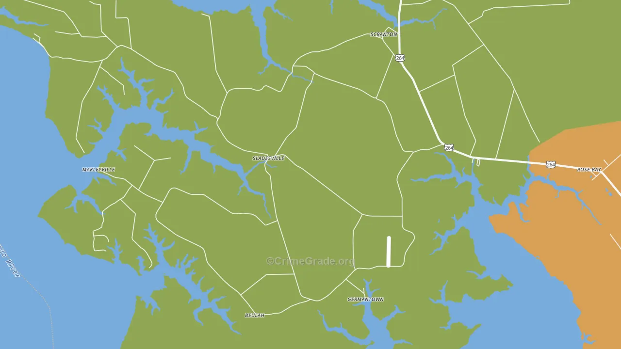 27875, NC Map of Vehicle Theft Rates