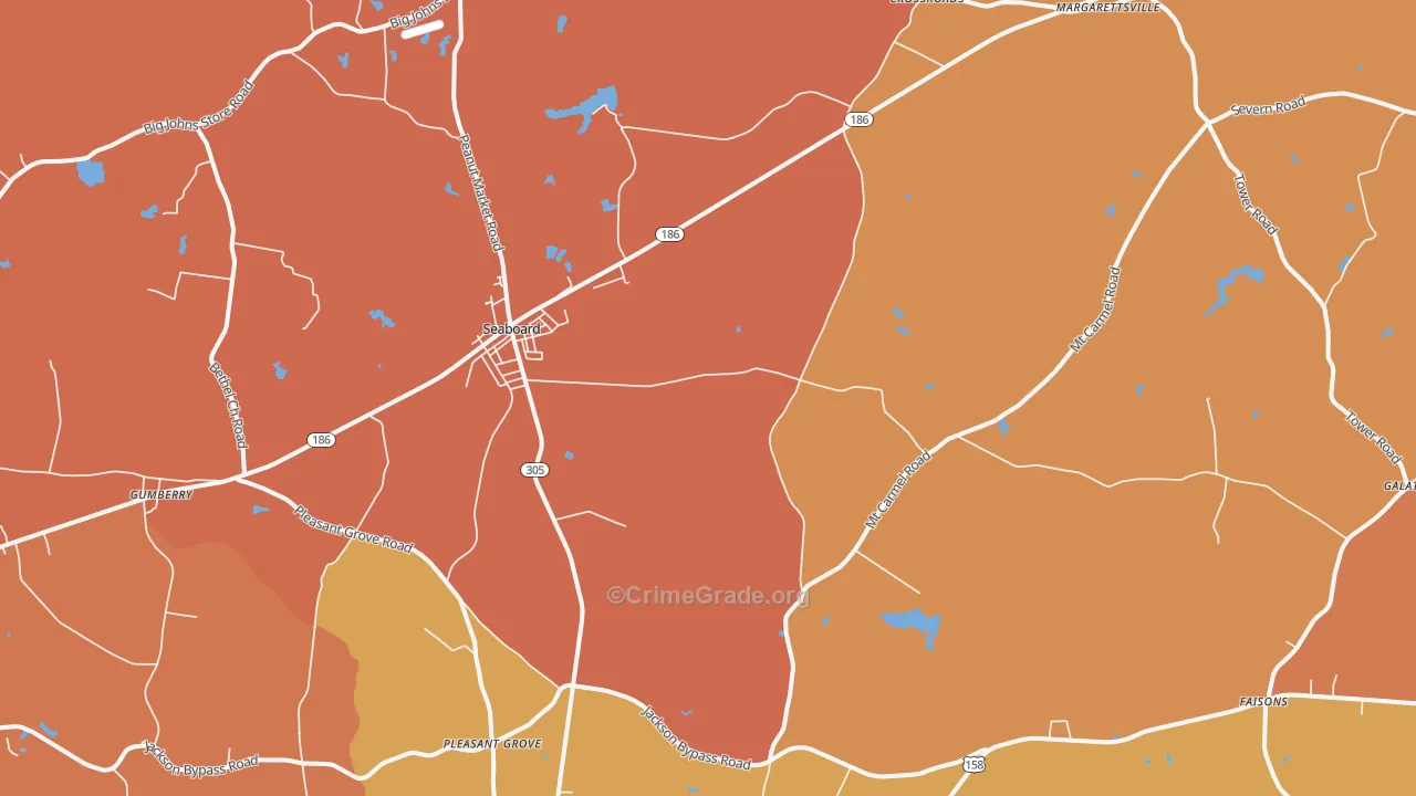 27876, NC Map of Vehicle Theft Rates