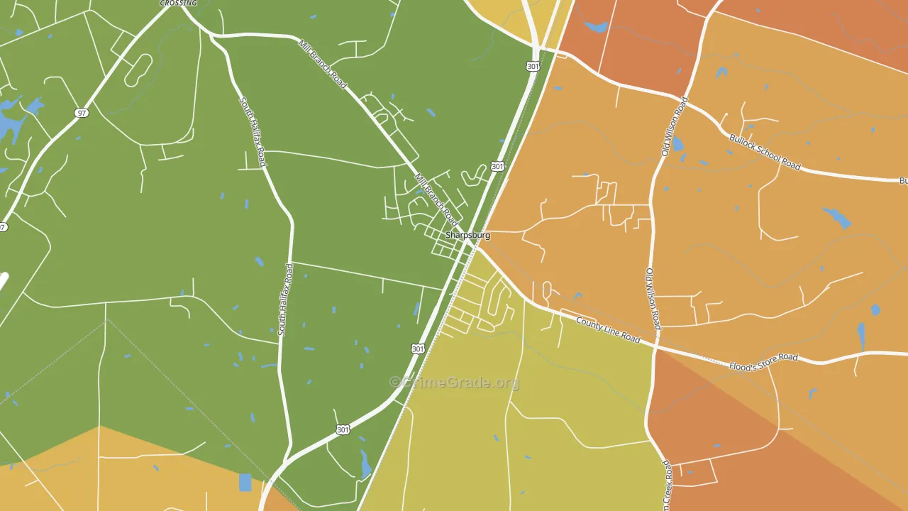 27878, NC Map of Vehicle Theft Rates
