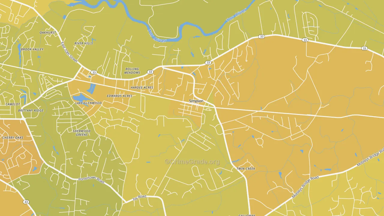 27879, NC Map of Vehicle Theft Rates