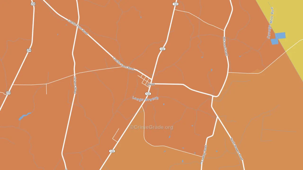 27881, NC Map of Vehicle Theft Rates