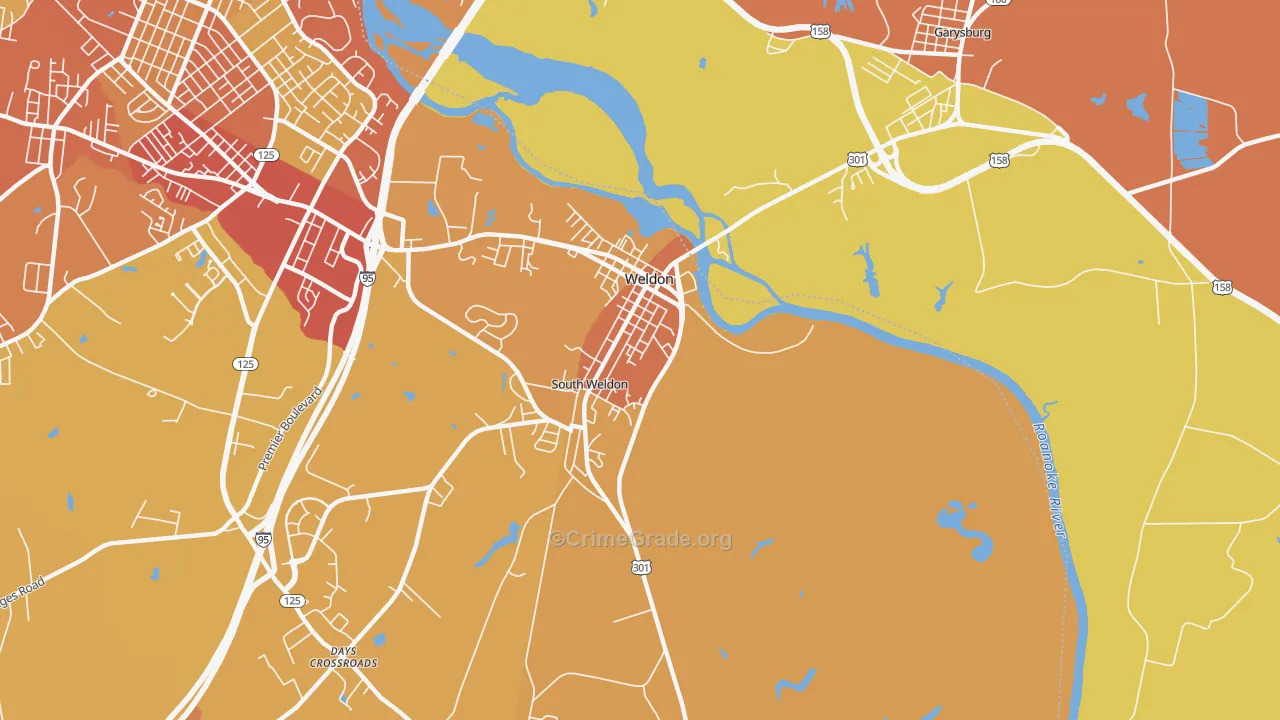 27890, NC Map of Vehicle Theft Rates
