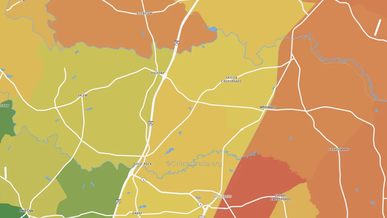 27891, NC Map of Vehicle Theft Rates