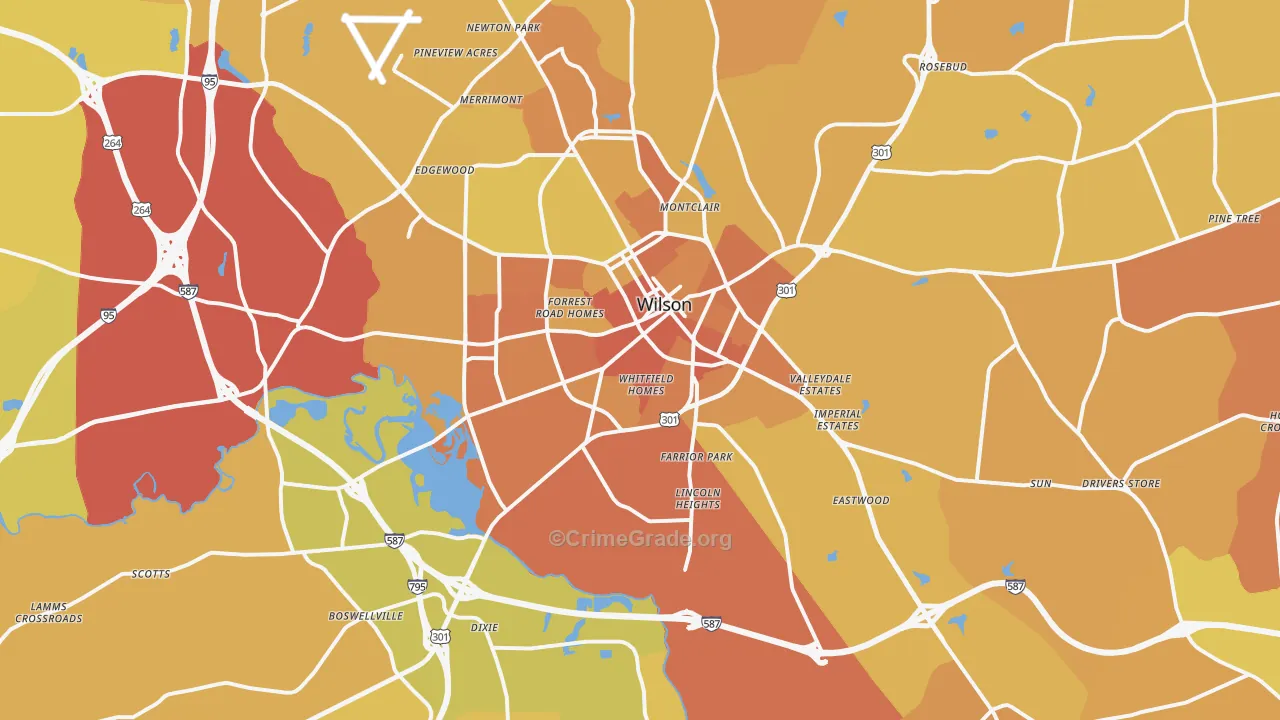 27893, NC Map of Vehicle Theft Rates