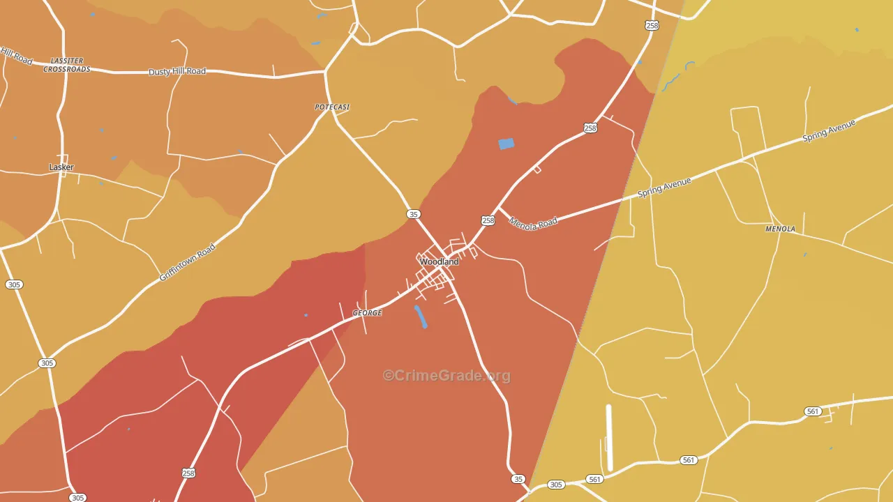 27897, NC Map of Vehicle Theft Rates