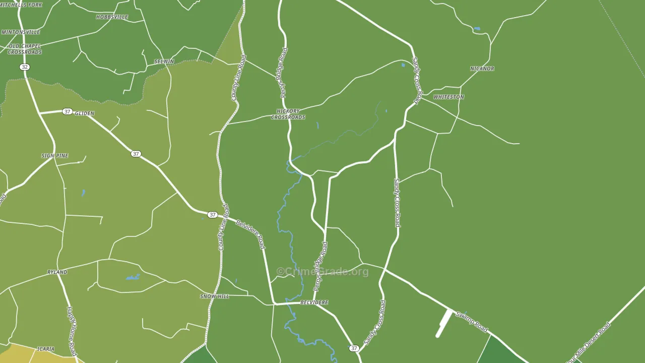 27919, NC Map of Vehicle Theft Rates