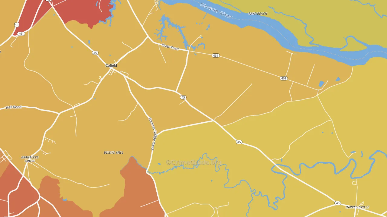 27922, NC Map of Vehicle Theft Rates