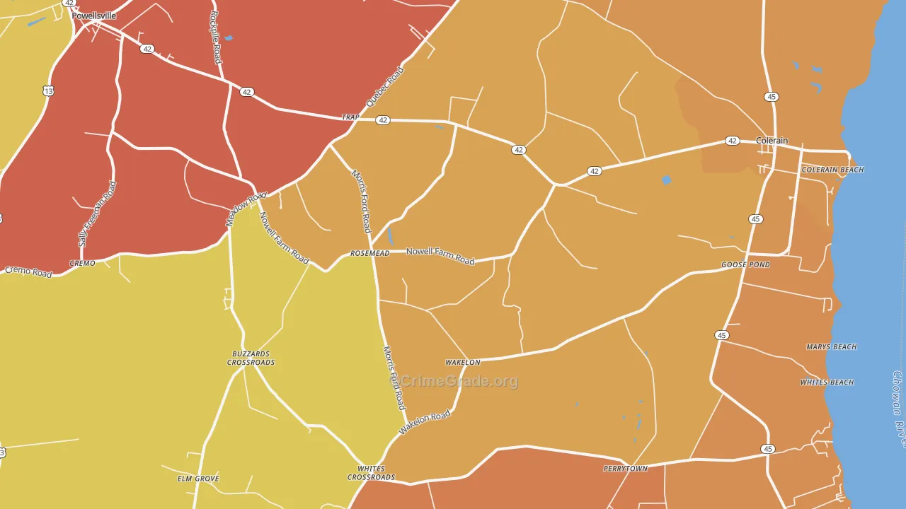 27924, NC Map of Vehicle Theft Rates