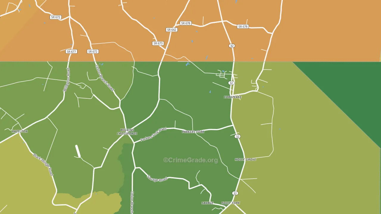 27926, NC Map of Vehicle Theft Rates