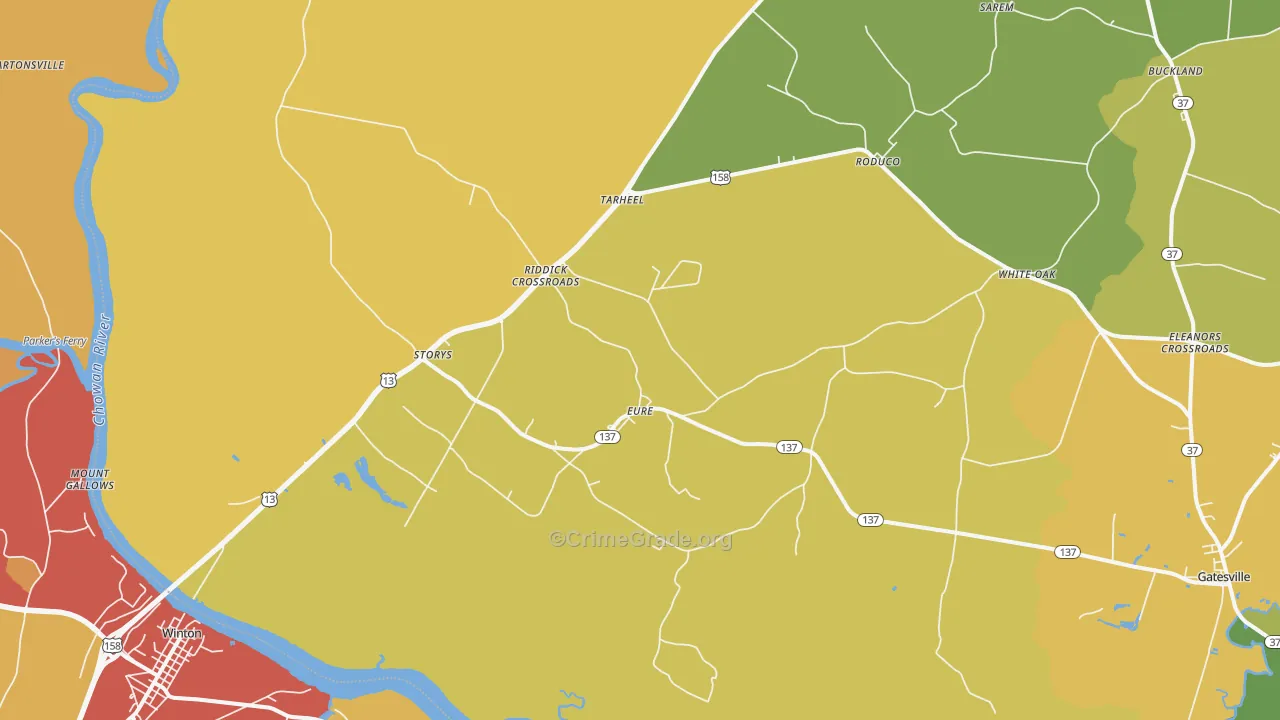 27935, NC Map of Vehicle Theft Rates
