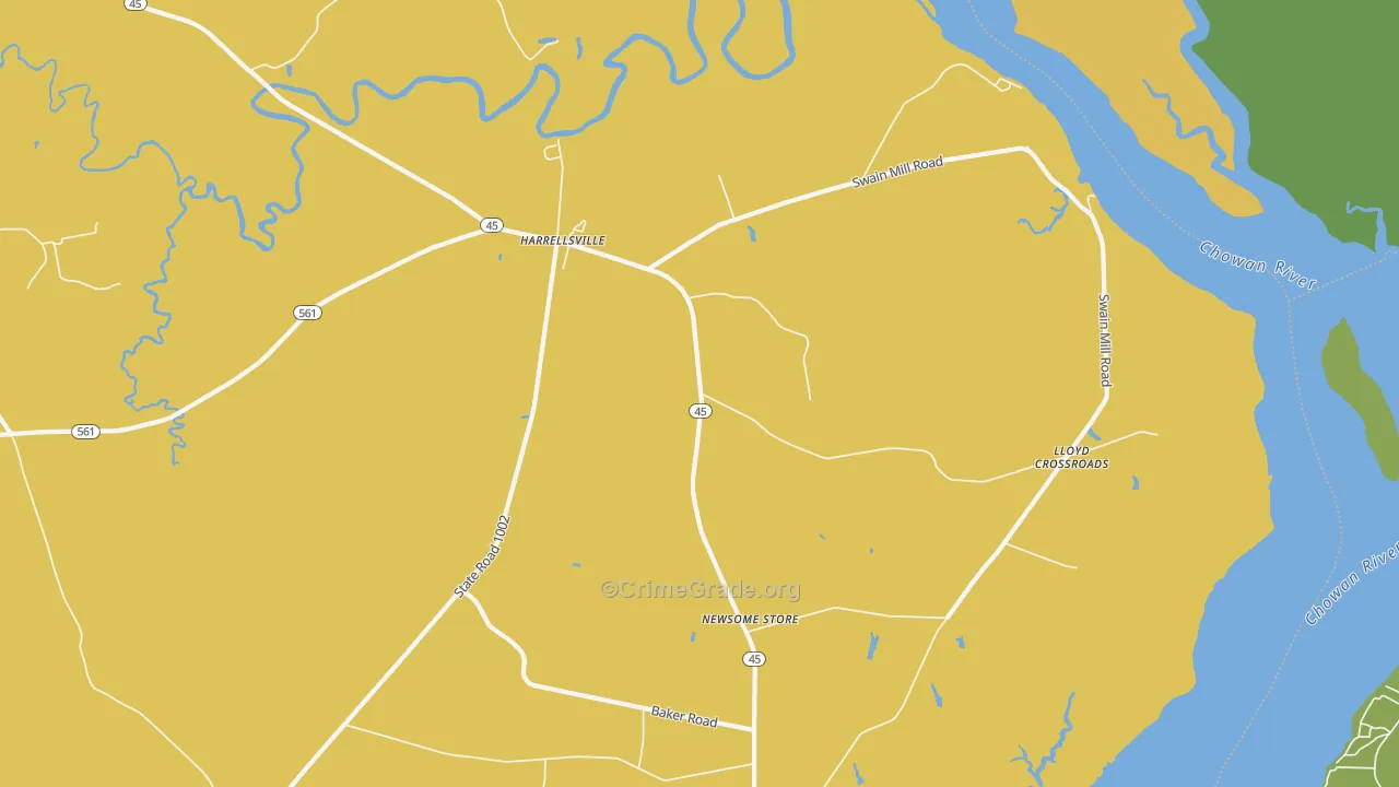 27942, NC Map of Vehicle Theft Rates