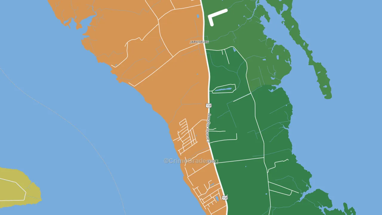 27947, NC Map of Vehicle Theft Rates