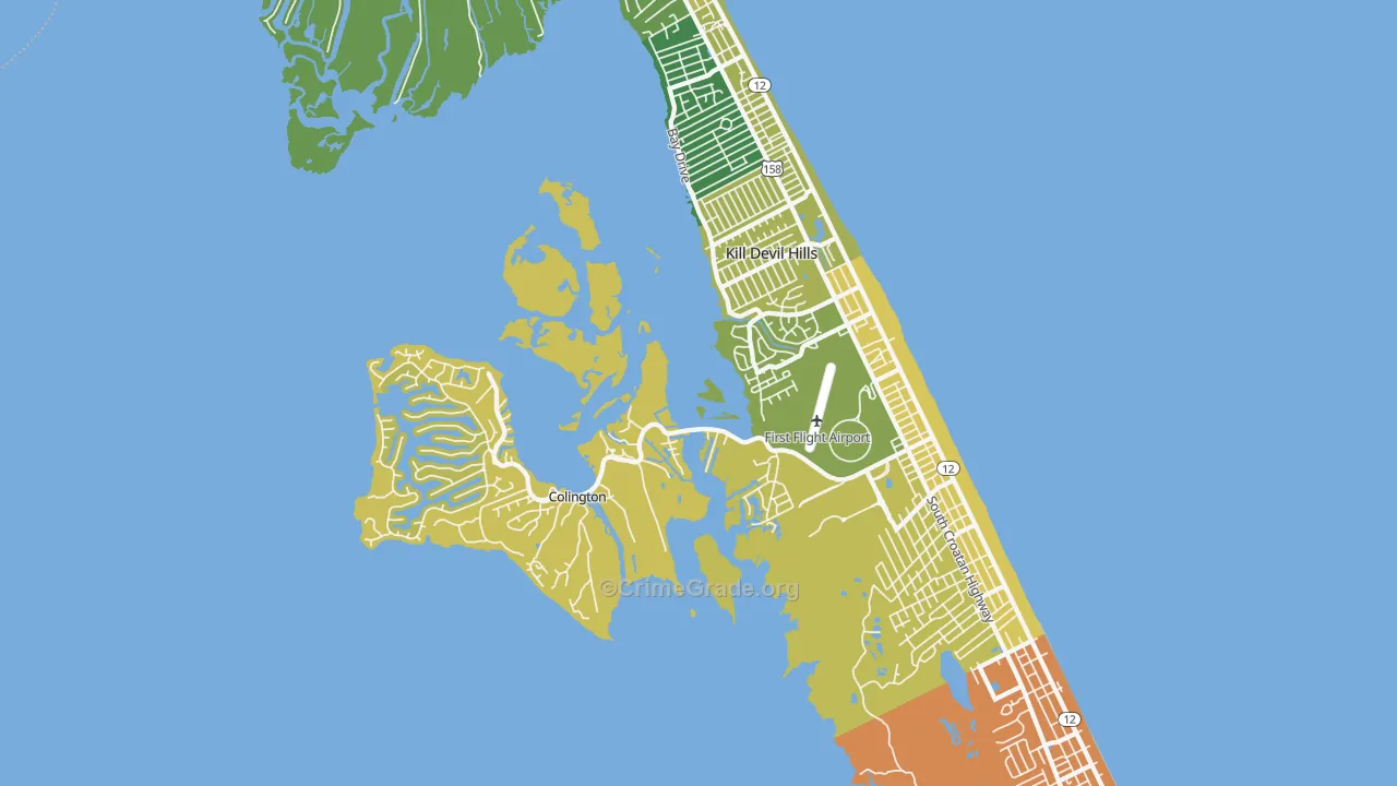 27948, NC Map of Vehicle Theft Rates