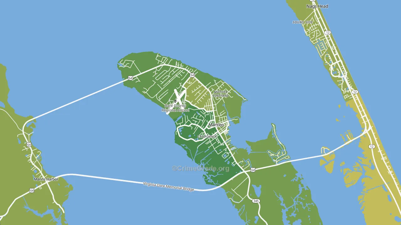 27954, NC Map of Vehicle Theft Rates