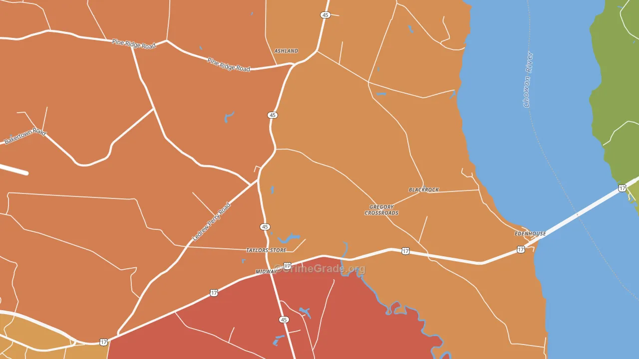 27957, NC Map of Vehicle Theft Rates