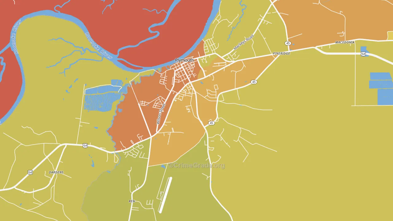 27962, NC Map of Vehicle Theft Rates