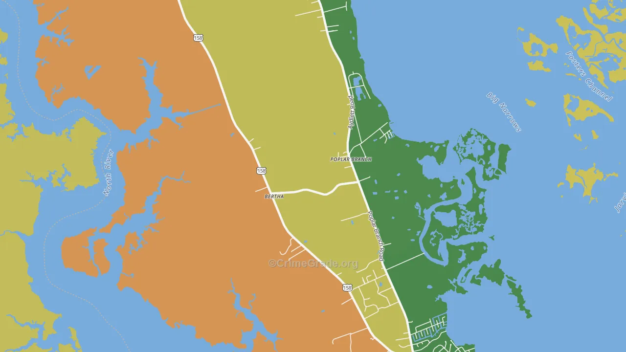 27965, NC Map of Vehicle Theft Rates
