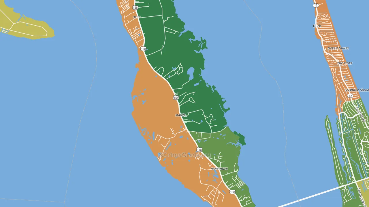 27966, NC Map of Vehicle Theft Rates