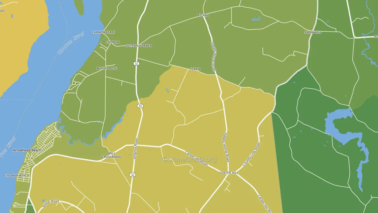 27980, NC Map of Vehicle Theft Rates