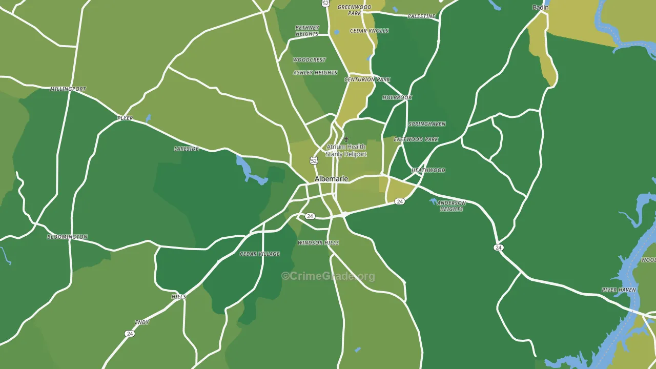 28001, NC Map of Vehicle Theft Rates
