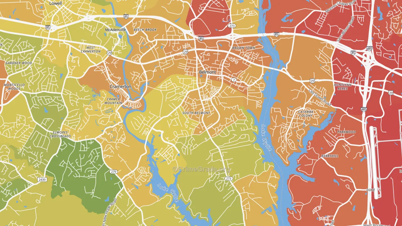 28012, NC Map of Vehicle Theft Rates