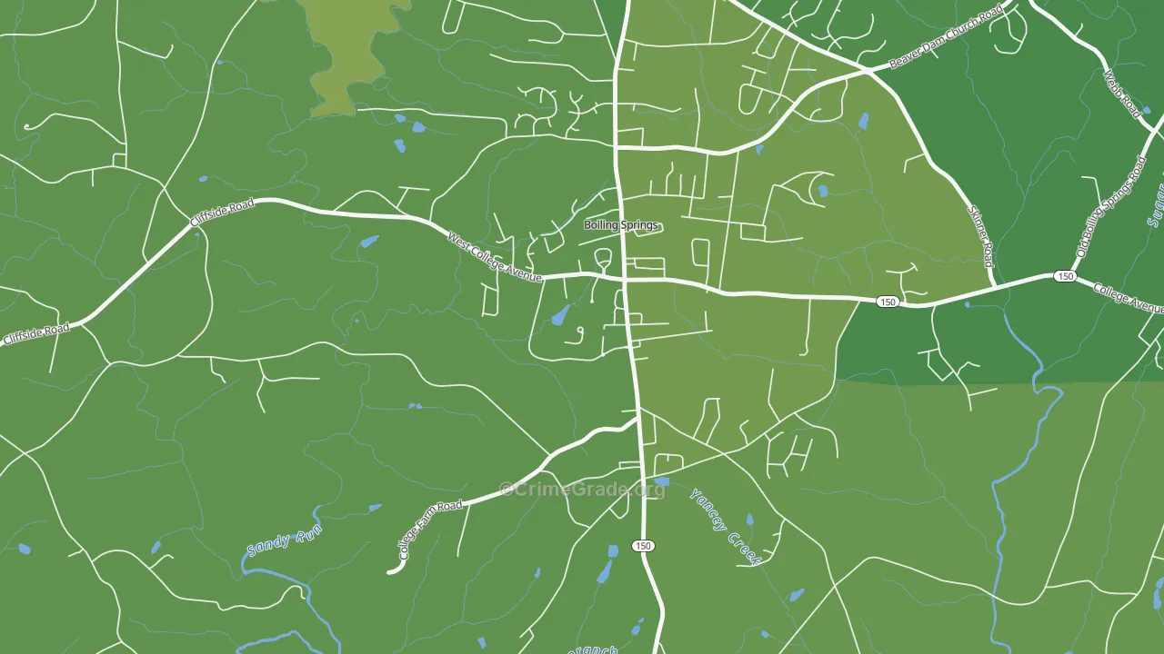 28017, NC Map of Vehicle Theft Rates