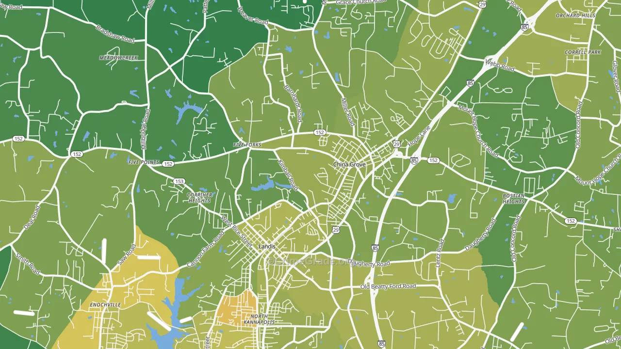 28023, NC Map of Vehicle Theft Rates