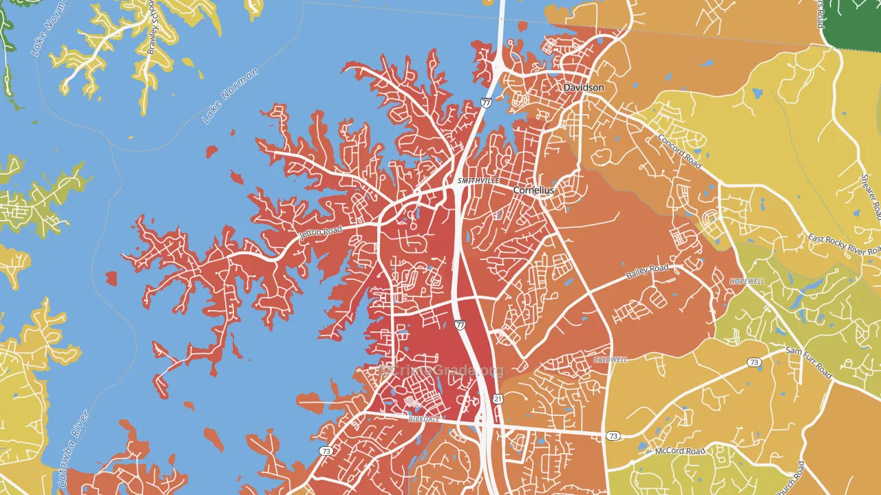 28031, NC Map of Vehicle Theft Rates