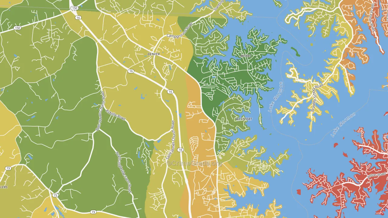 28037, NC Map of Vehicle Theft Rates