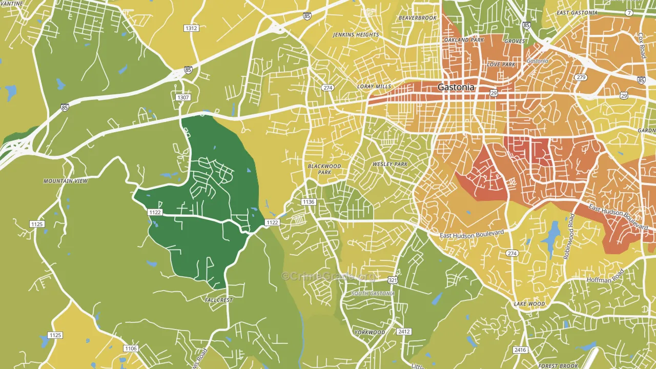 28052, NC Map of Vehicle Theft Rates