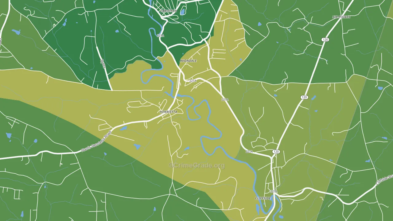 28076, NC Map of Vehicle Theft Rates