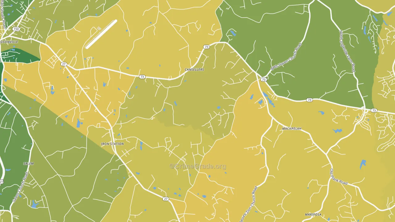 28080, NC Map of Vehicle Theft Rates