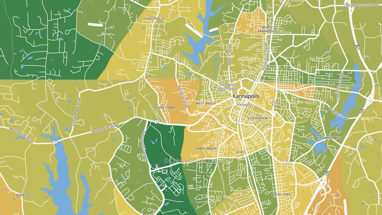 28081, NC Map of Vehicle Theft Rates