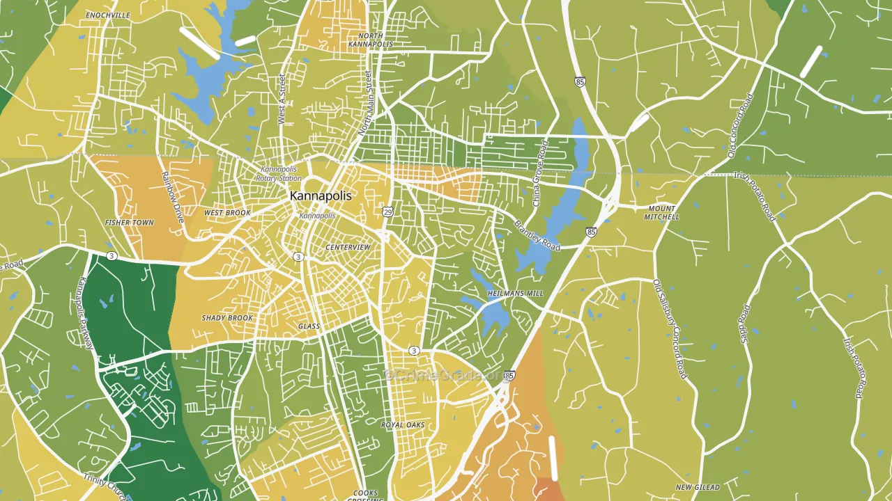 28083, NC Map of Vehicle Theft Rates