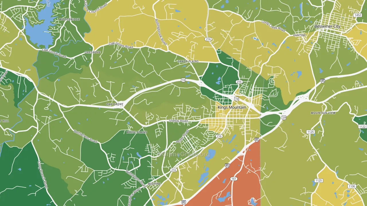 28086, NC Map of Vehicle Theft Rates