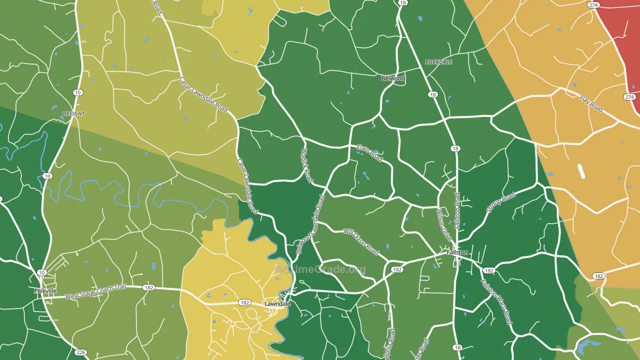 28090, NC Map of Vehicle Theft Rates