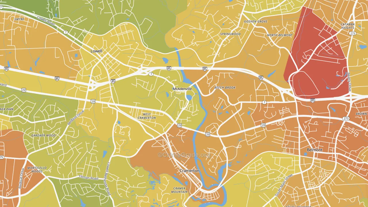 28101, NC Map of Vehicle Theft Rates