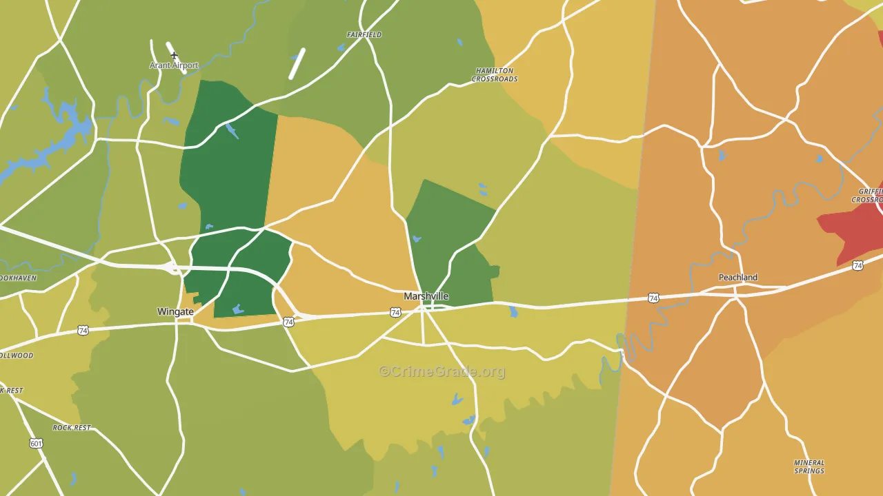 28103, NC Map of Vehicle Theft Rates