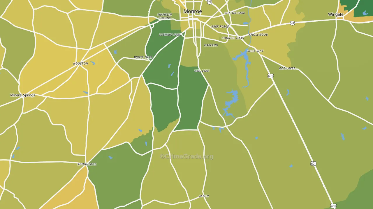 28112, NC Map of Vehicle Theft Rates
