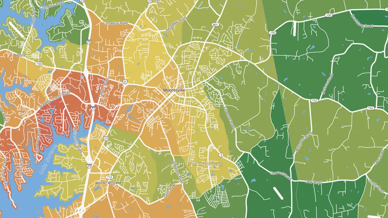 28115, NC Map of Vehicle Theft Rates