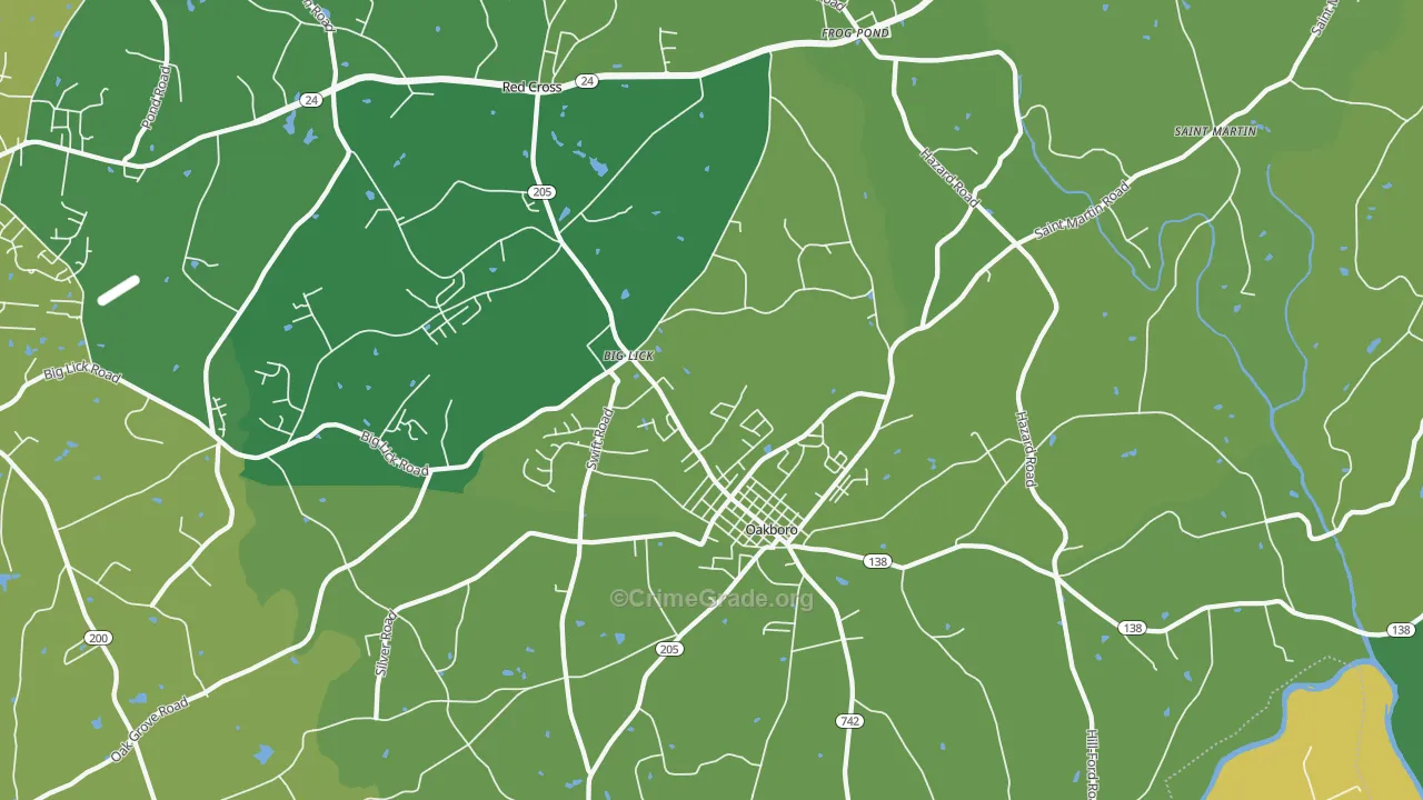 28129, NC Map of Vehicle Theft Rates