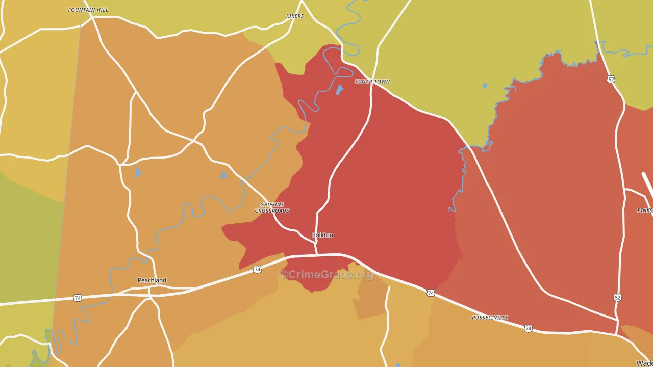 28135, NC Map of Vehicle Theft Rates