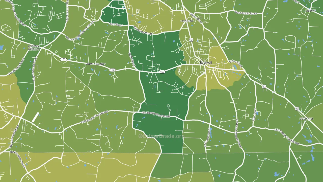 28138, NC Map of Vehicle Theft Rates
