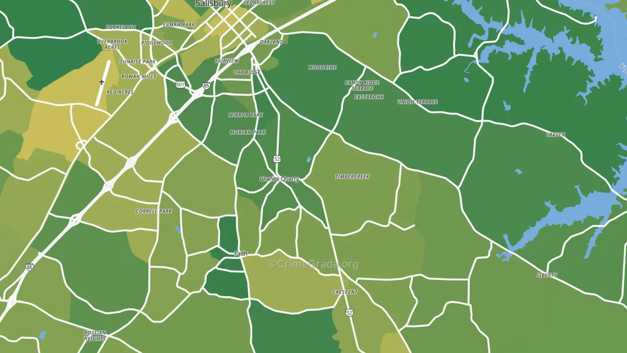 28146, NC Map of Vehicle Theft Rates