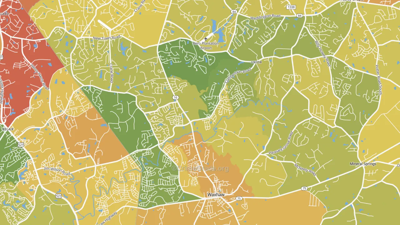 28173, NC Map of Vehicle Theft Rates